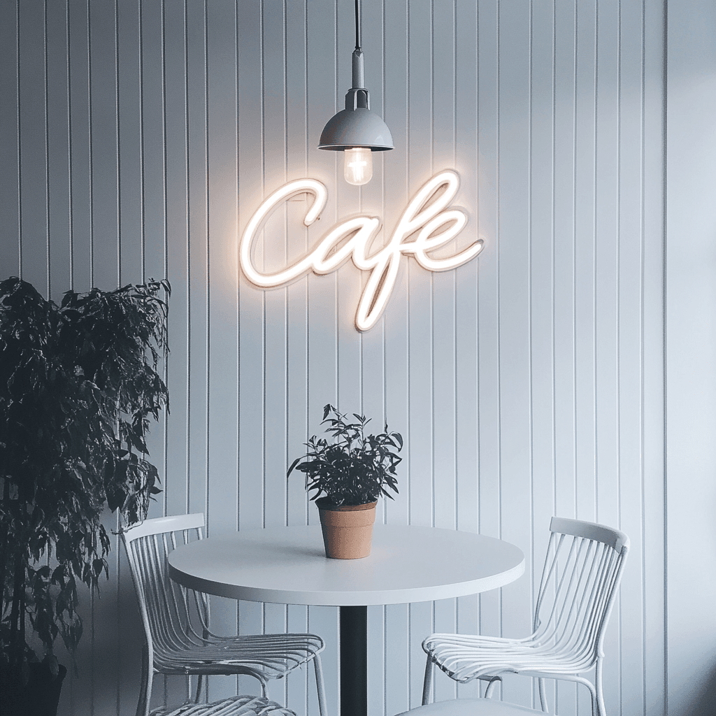 Led neono iškaba "Café"