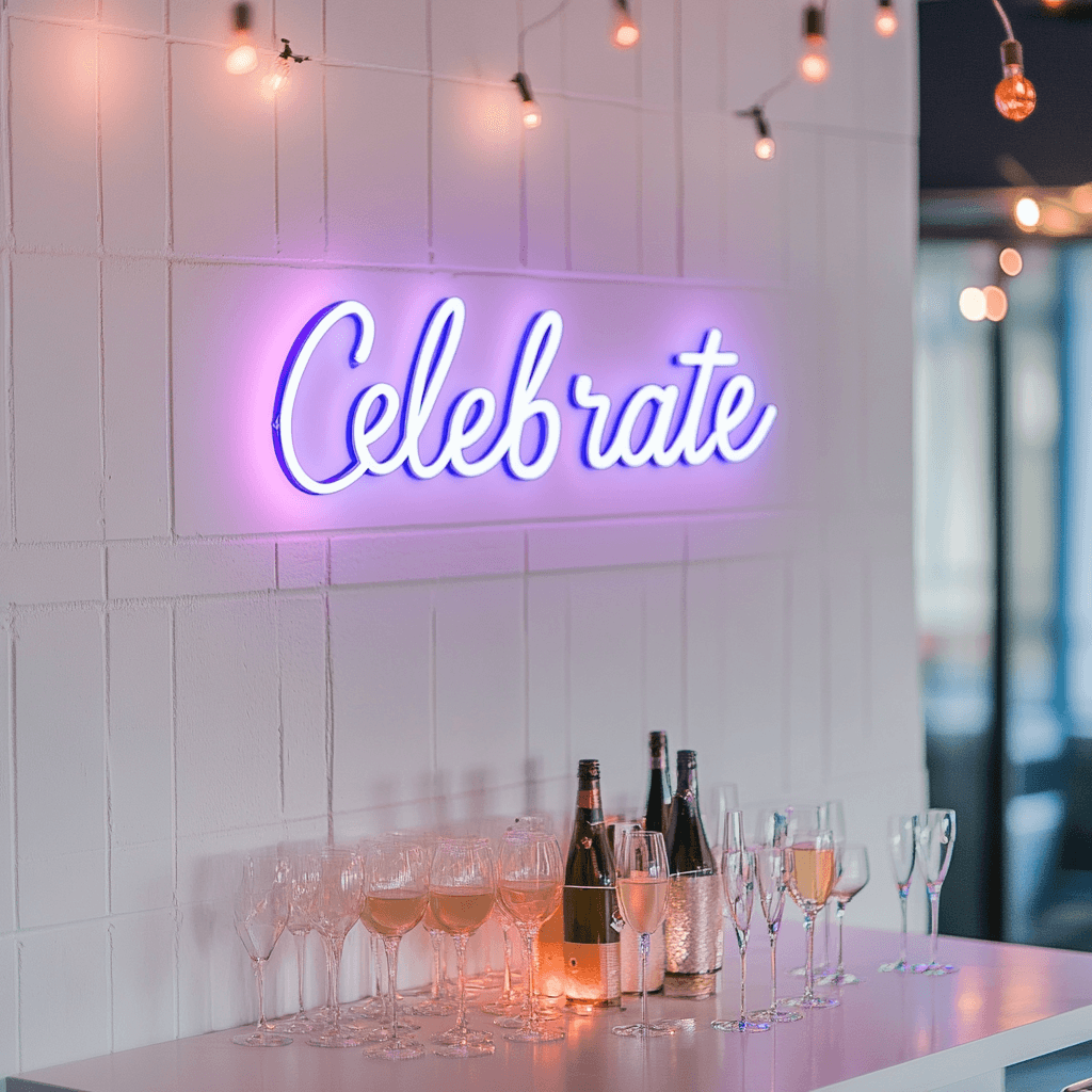 Led neoninė iškaba "Celebrate"