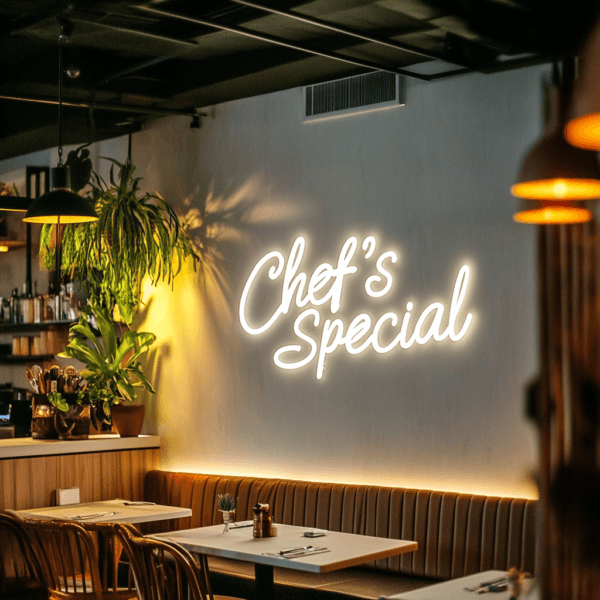 Led neono iškaba "Chef's Special"