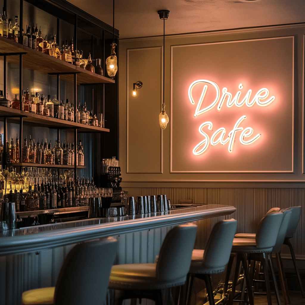 Led neono iškaba "Drive safe"