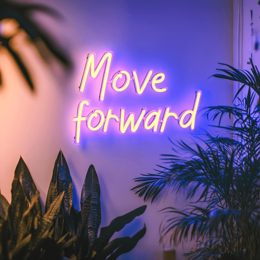 Led neoninė iškaba "Move forward"