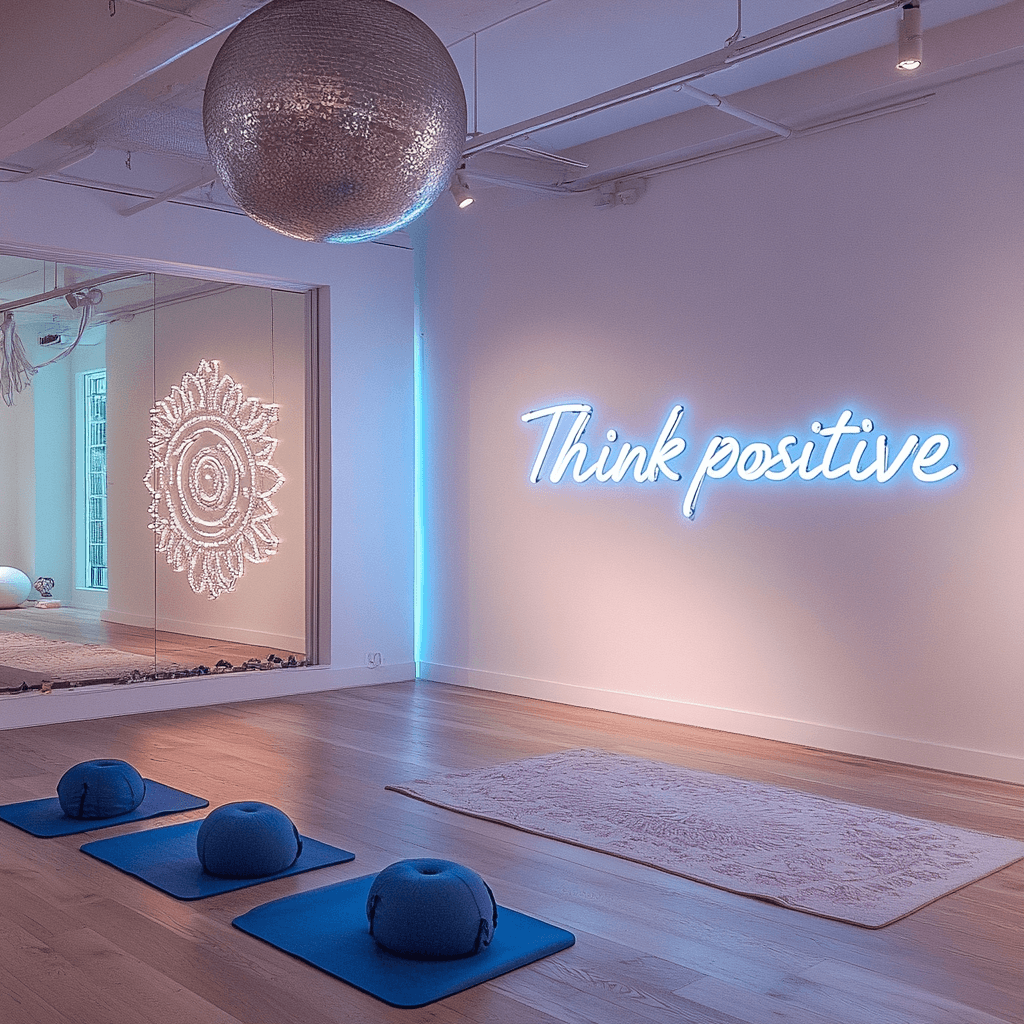 Led neoninė iškaba "Think positive"