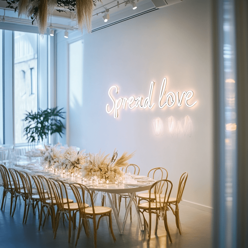 Led neoninė iškaba "Spread love"