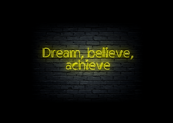 Led neono iškaba "Dream, believe, achieve" - Image 2