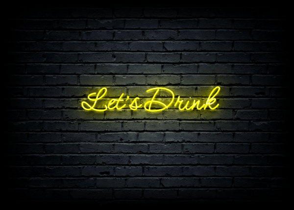 Led neono iškaba “Let’s Drink”