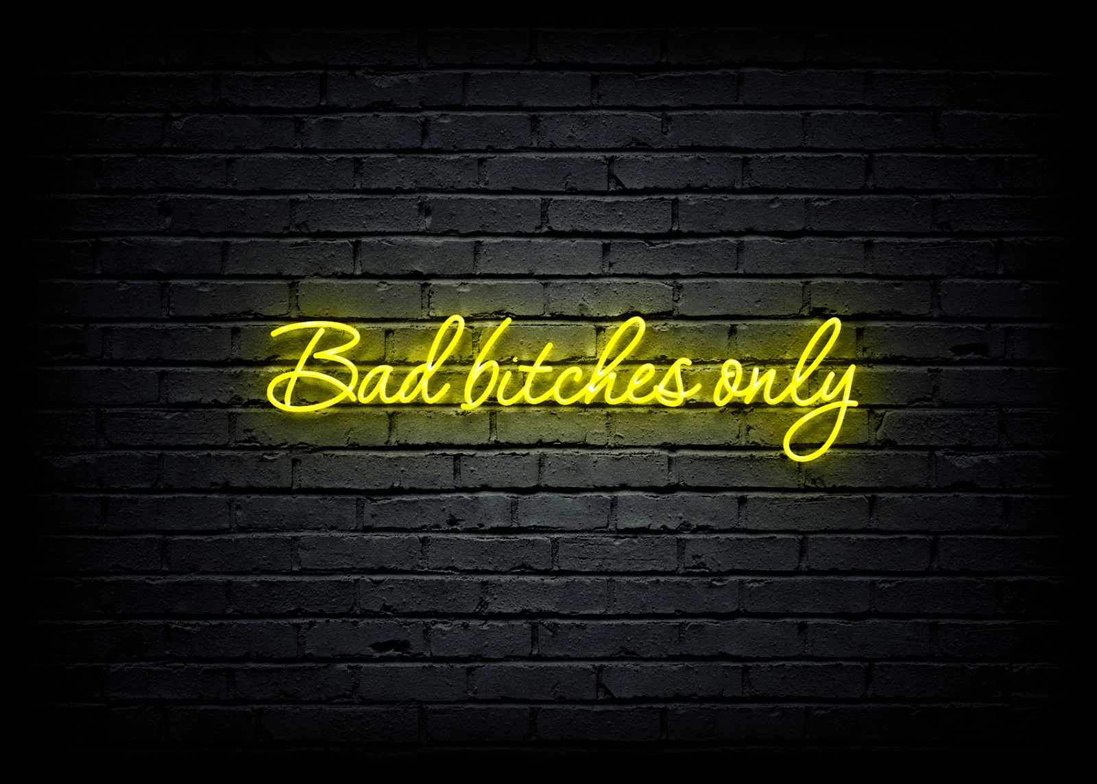 Led neono dekoracija "Bad bitches only"