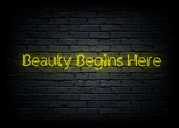 Led neono iškaba "Beauty Begins Here" - Image 2