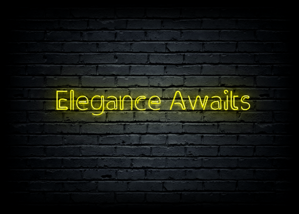 Led neono iškaba "Elegance Awaits"