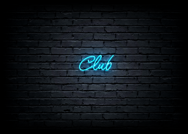 Led neono iškaba "Club"
