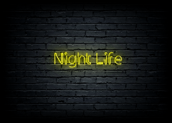 Led neono iškaba "Night Life"