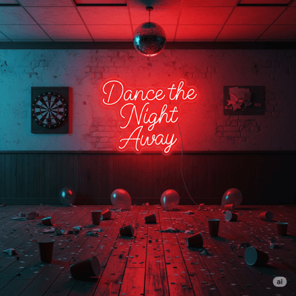 Led neono iškaba "Dance the Night Away"