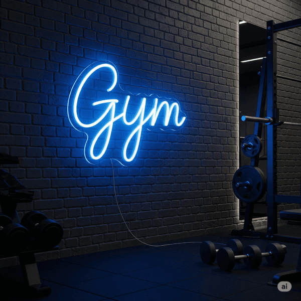 Led neoninis užrašas "Gym"