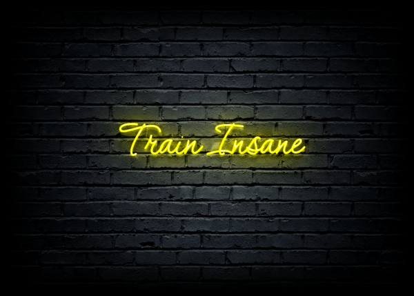 Led neono iškaba "Train Insane"