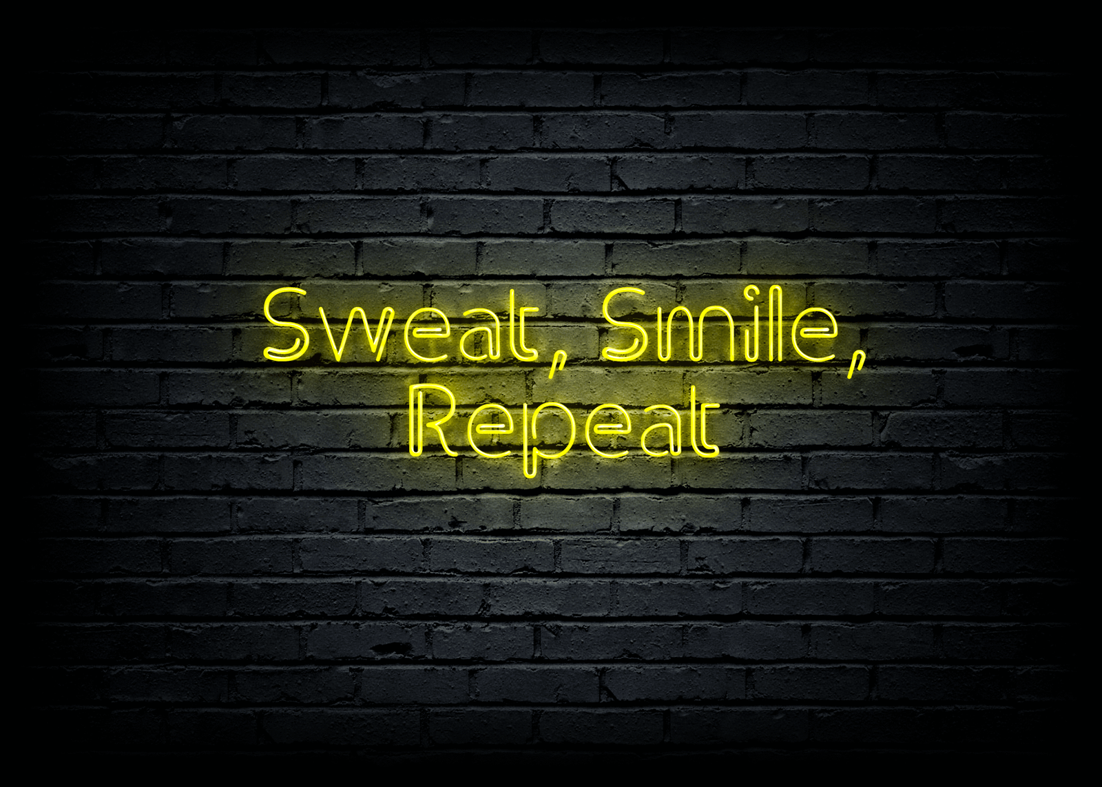Led neono iškaba "Sweat, Smile, Repeat" - Image 2