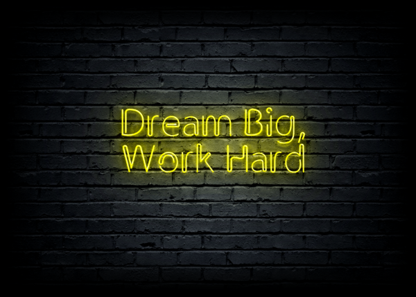 Led neono iškaba "Dream Big, Work Hard" - Image 2