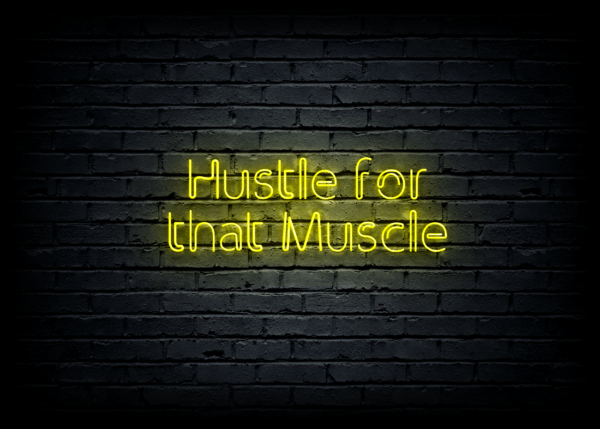 Led neono iškaba "Hustle for that Muscle" - Image 2