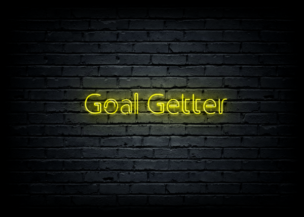 Led neono iškaba "Goal Getter"