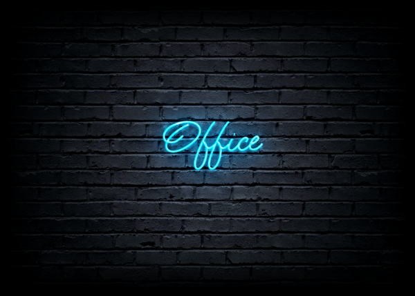 Led neono iškaba "Office"