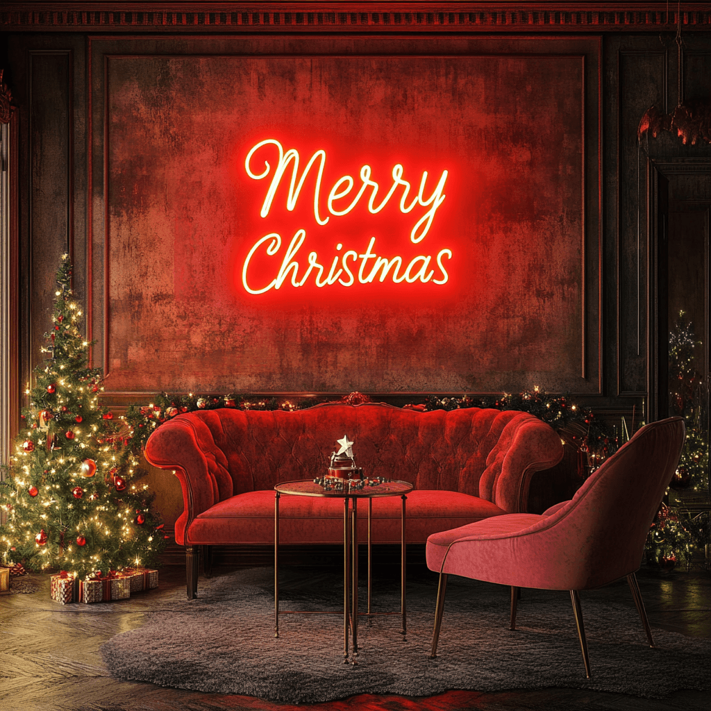 Led neoninė iškaba "Merry Christmas"