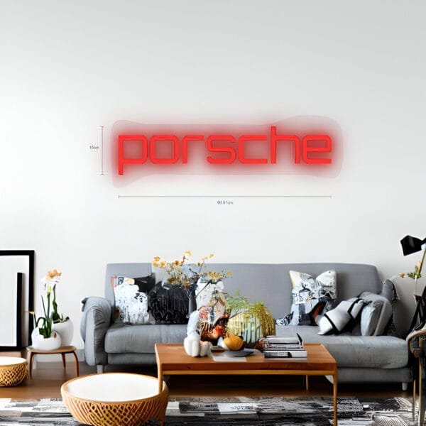 Led neono užrašas "Porsche"