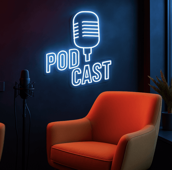 personalizuoti Led neoniniai ženklai iškabos užrašai podcast tinklalaidėms ledneon