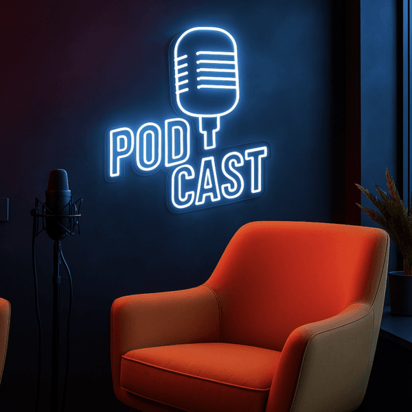 personalizuoti Led neoniniai ženklai iškabos užrašai podcast tinklalaidėms ledneon