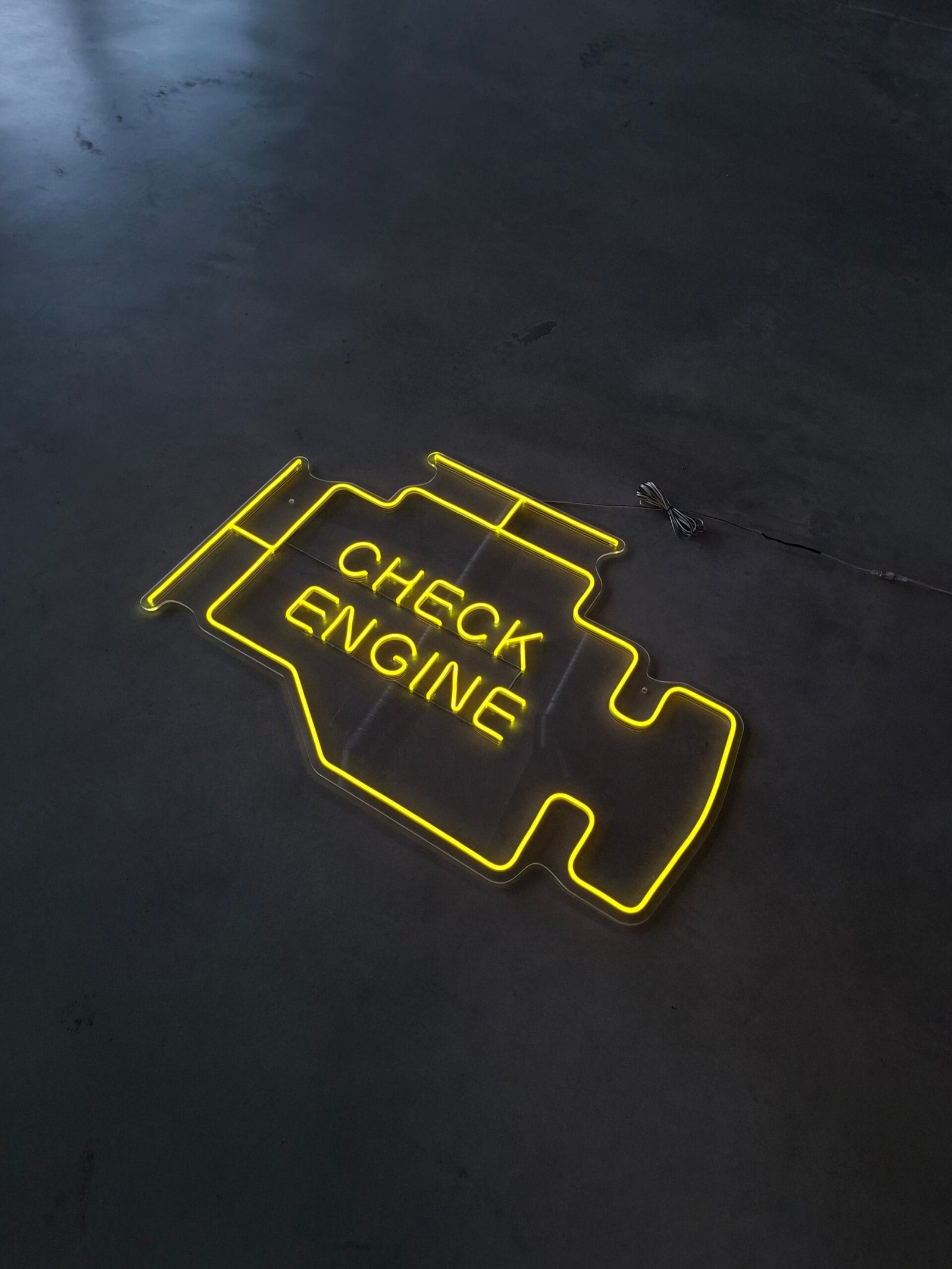 LED neoninė iškaba "check engine" ledneon.lt