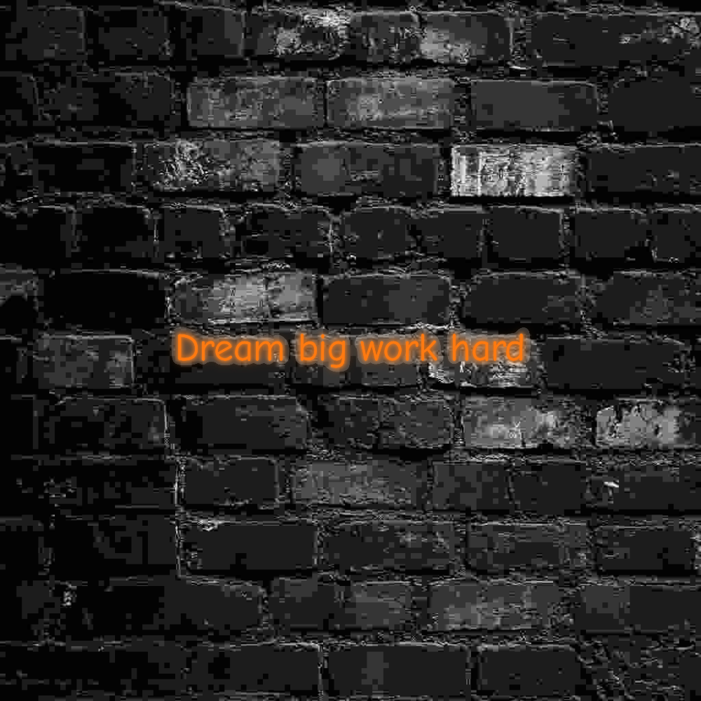 Dream big work hard