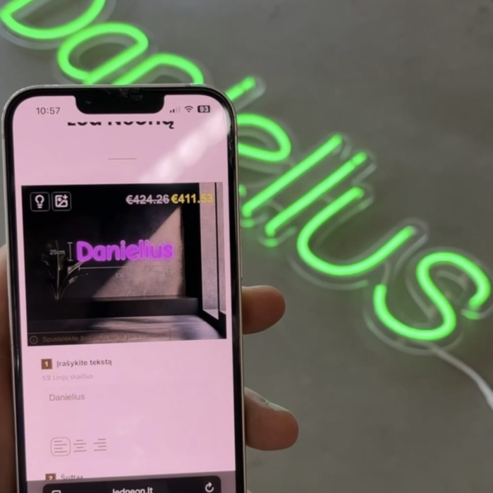 Individualizuotas LED neonas — Ledneon